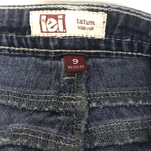 L.E.I Dolly Floral Jean Shorts Sz 9 - Picture 5 of 6